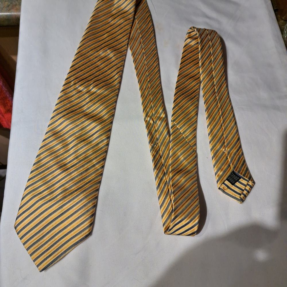 Tombolini Gold and Blue Striped Tie